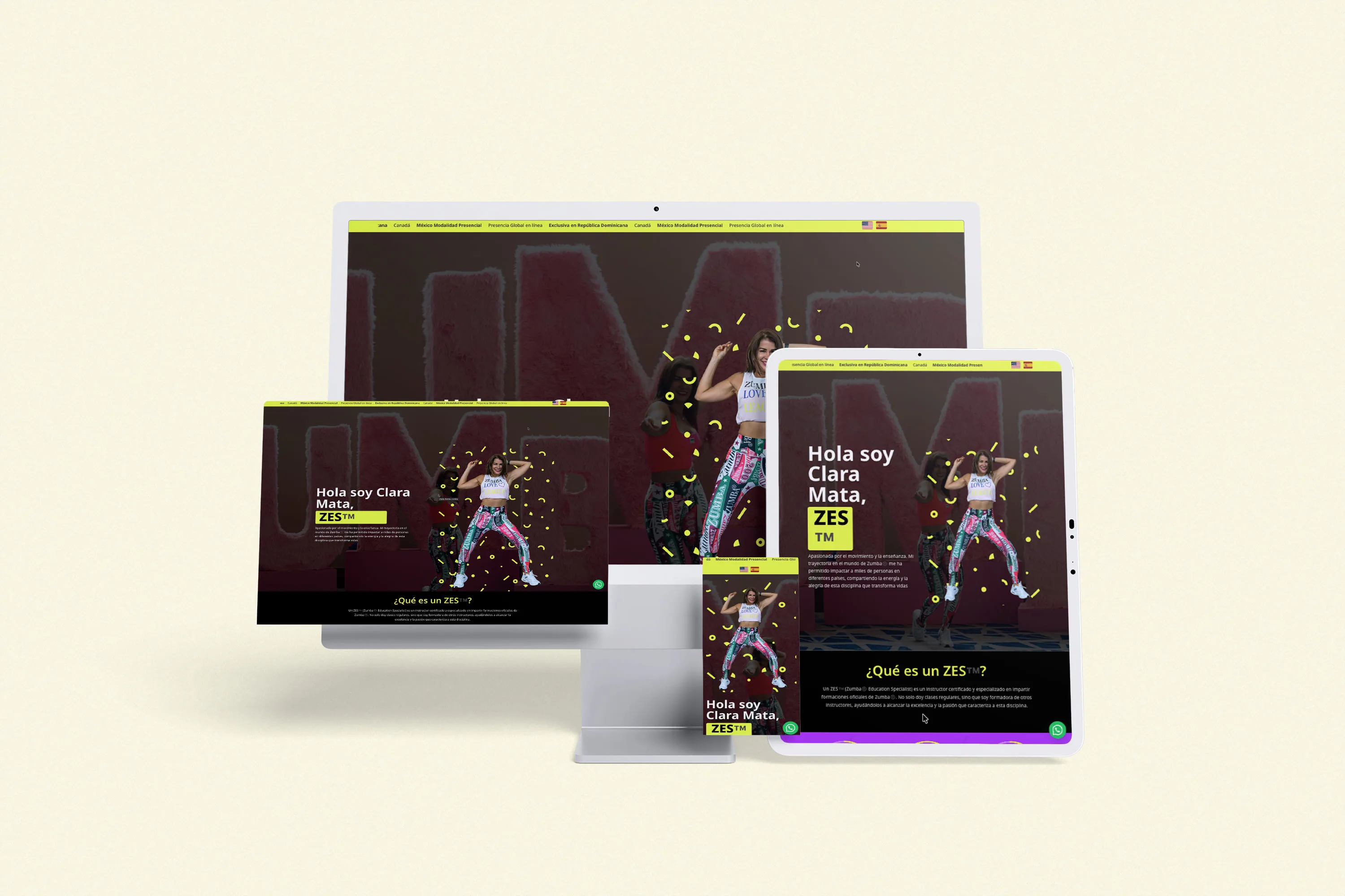 Sitio web de Clara Mata — Diseño responsivo